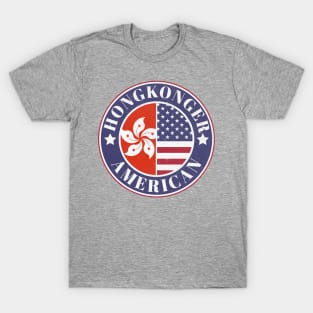 Proud Hong Konger-American Badge - Hong Kong Flag T-Shirt